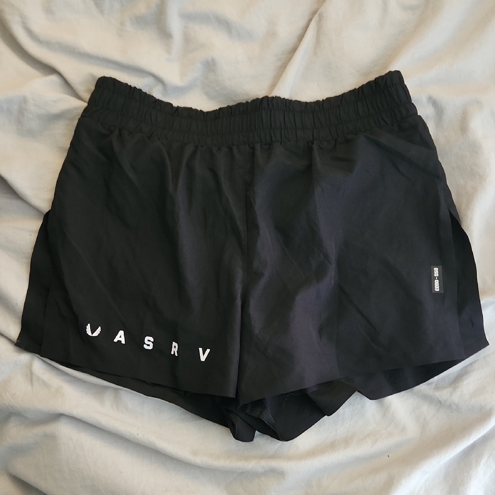 ASRV Black Athletic Shorts Lightweight Quick-Dry